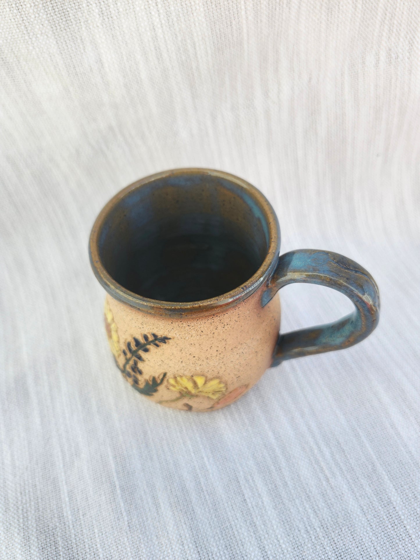Turquoise Wildflower Mug