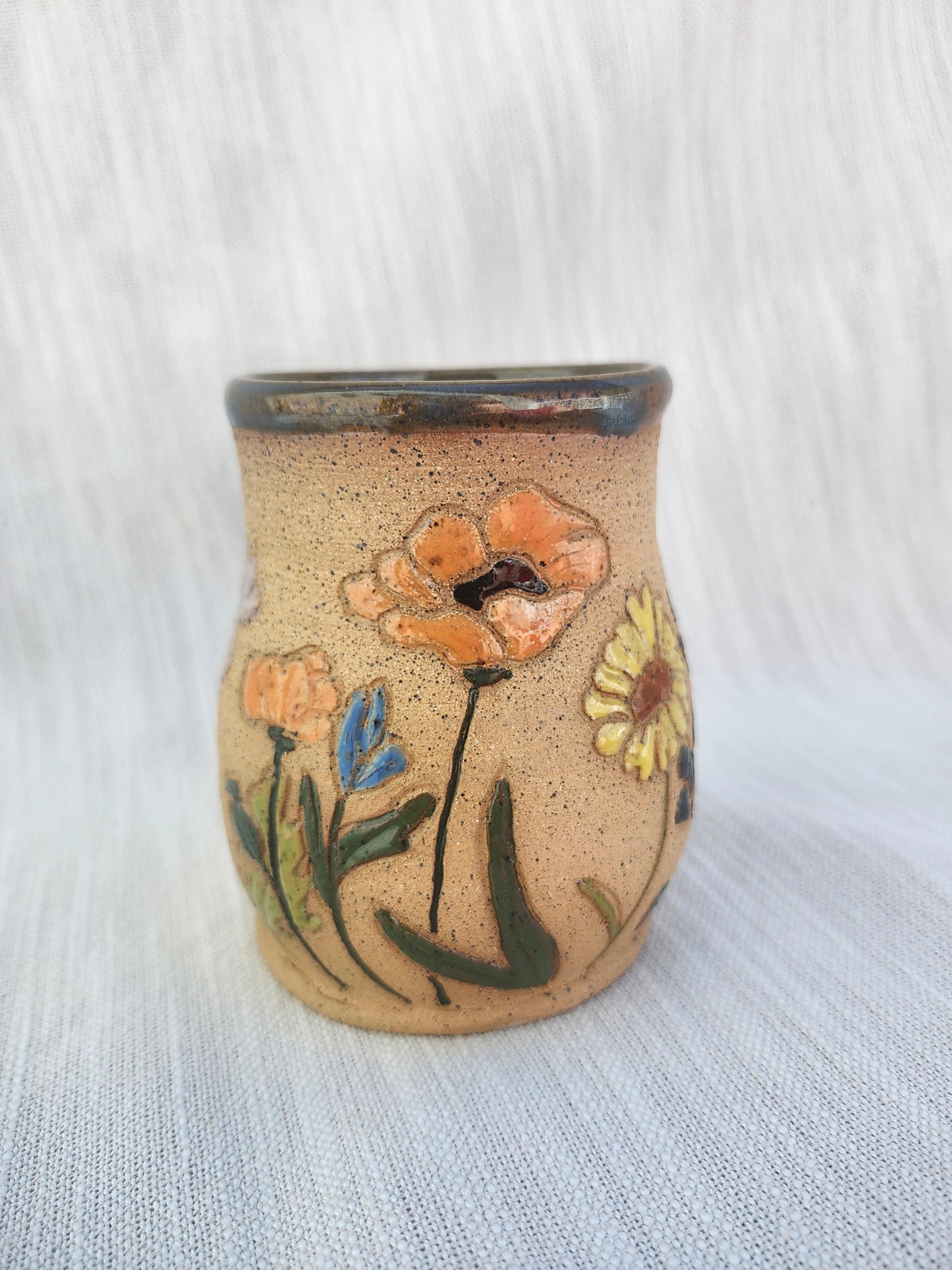 Turquoise Wildflower Mug