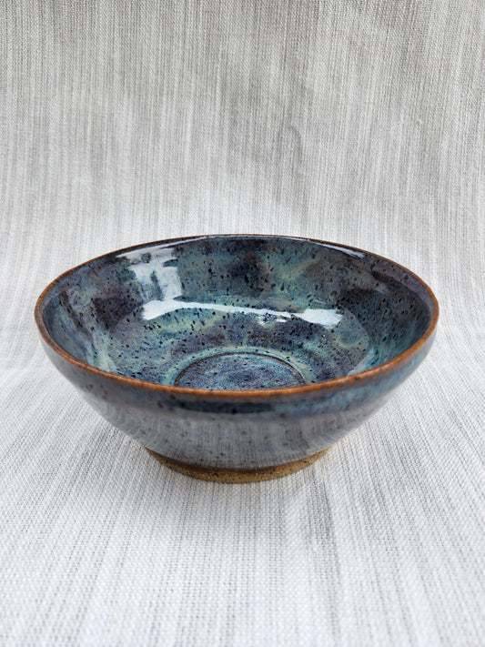 Blue speckled bowl