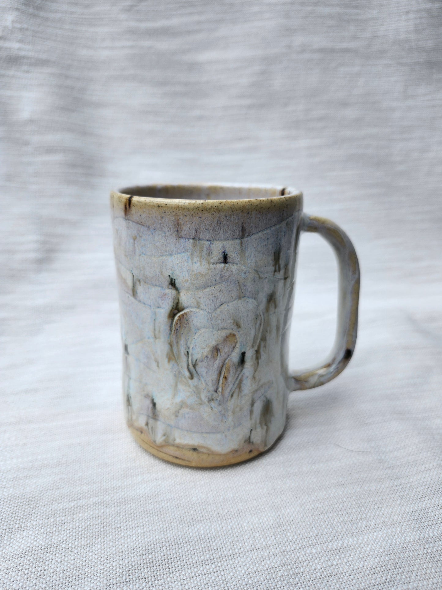 White Birch Tree Heart Mug