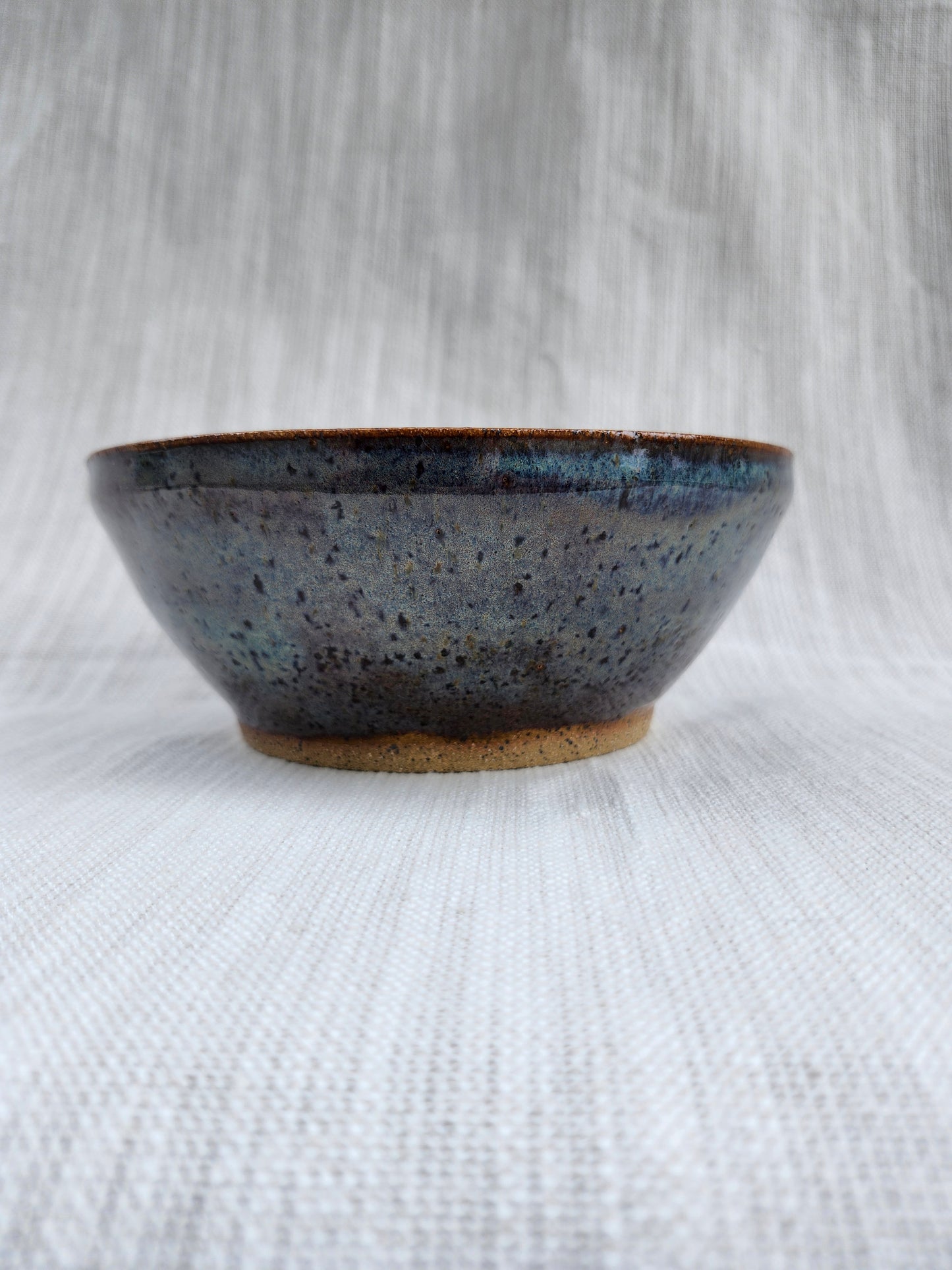 Blue speckled bowl