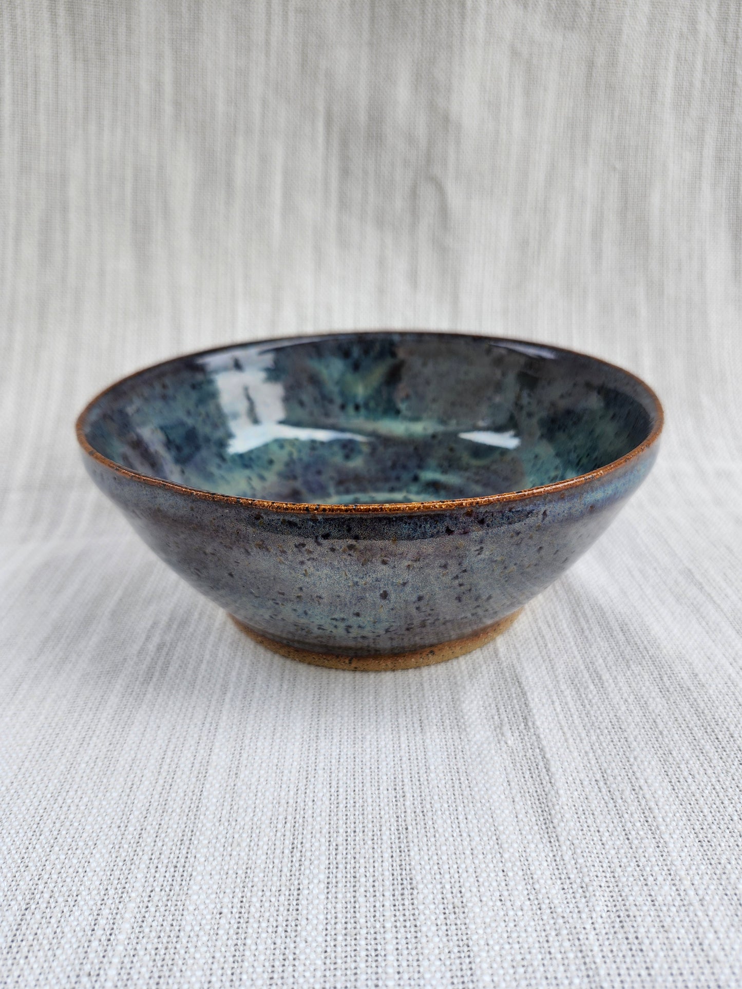 Blue speckled bowl