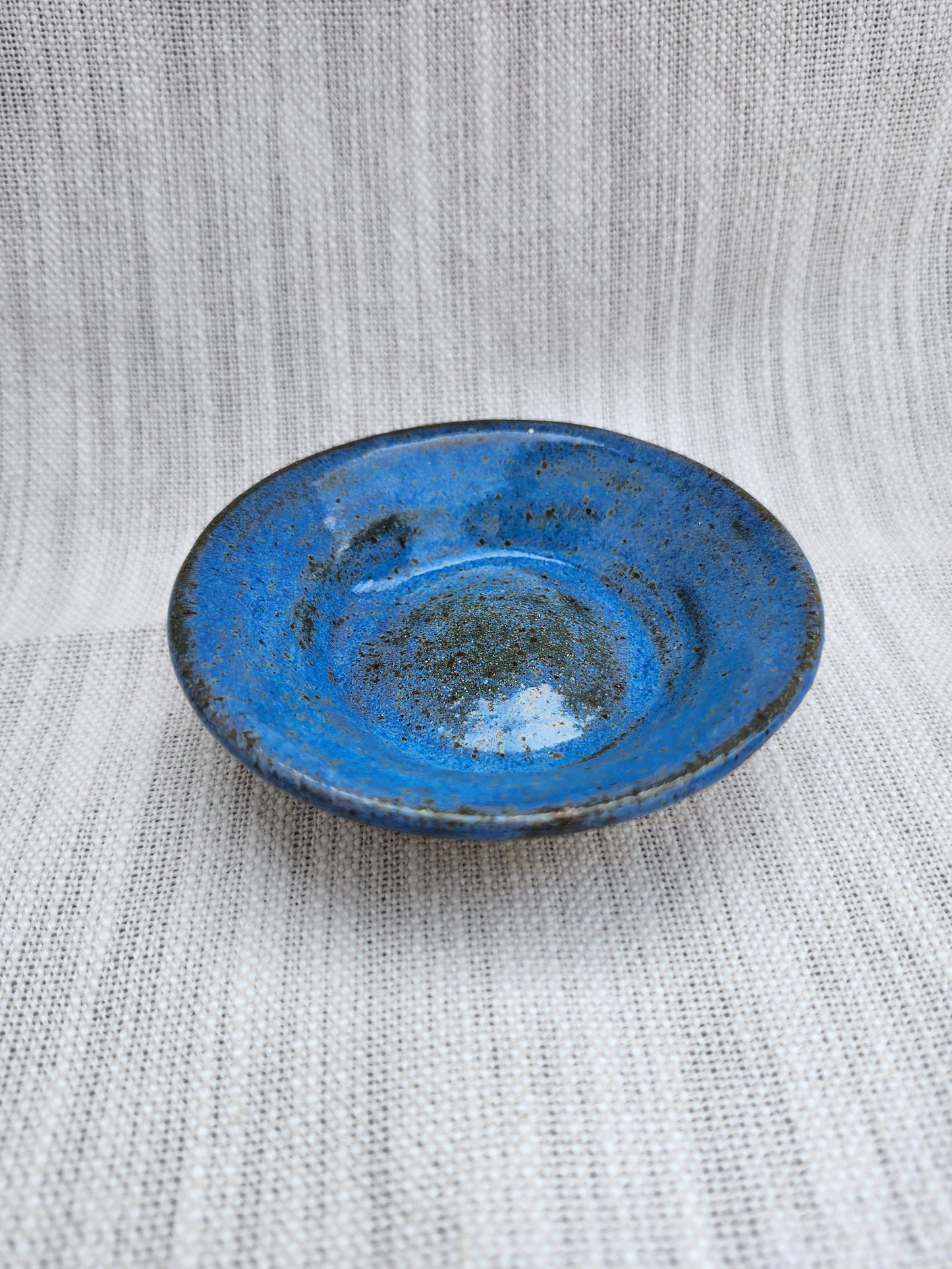 Blue trinket dish