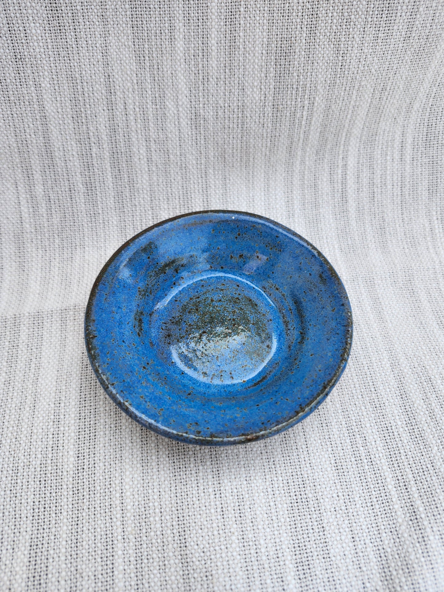 Blue trinket dish